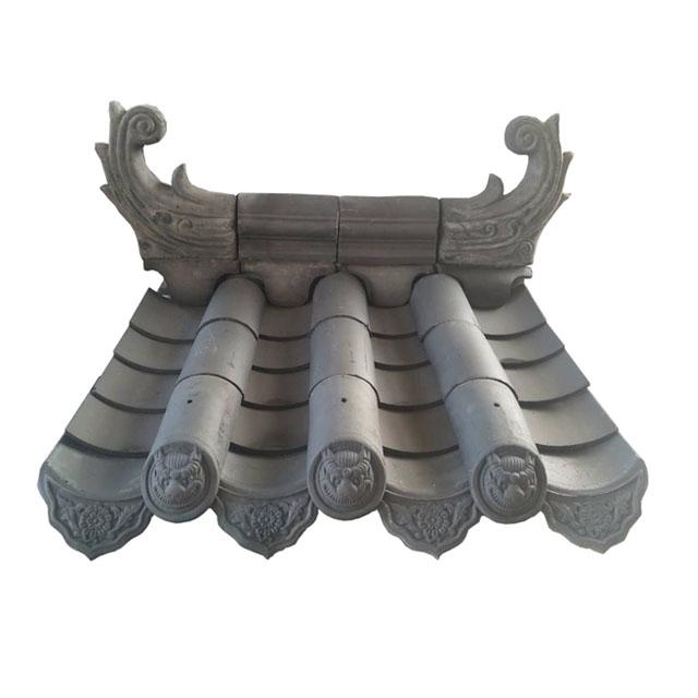 Eaves Japanese Ceramic Roof Tiles Traditional Clay Tiles Temple Garden