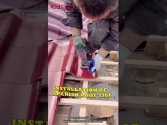 Many Colors Spanish Ceramic Villa Hotel Roof Tiles Size 220*220mm