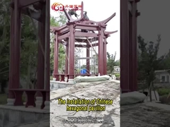 Outdoor Courtyard Cabin Chinese Pavilion With Anticorrosive Wood