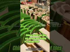 Durable Chinese Temple Roofing Tiles Glazed Ceramic Roof Tile Figures Dragon Design