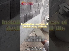 MCM Stone Flexible Clay Tiles Brick Cladding For Exterior Villa Wall Customizable