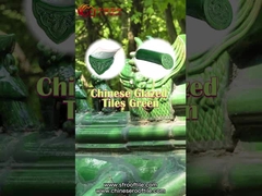Ancient Temples Ceramic Material Chinese Glazed Roof Tiles With Smooth and Bright Surface