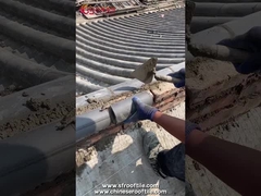 Antique Roof Decorative Ridge Tile Grey Clay Material For Traditional Chinese Building