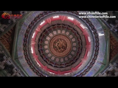 Yellow glazed Chinese style roof tiles for temple