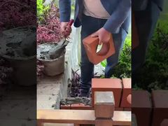 Cearmic hollow bricks installation for wall