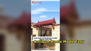 Easy Install Antique Chinese Style Polymer Roof Tiles