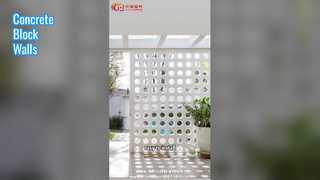 Exterior Fence Design wall partition concrete block