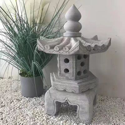 quality  Large Grey Outdoor Stone Lantern Granite Pagoda Japanese Garden Ornaments factory