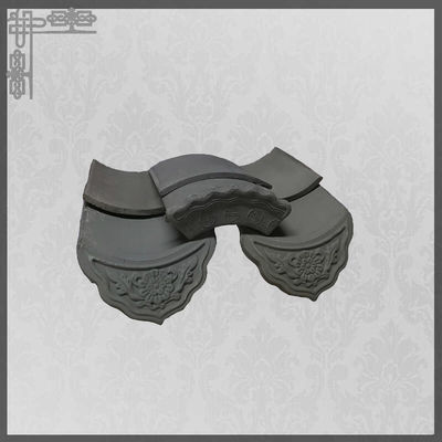 quality  Asian Pavilion Unglazed Chinese Clay Roof Tiles Grey Mold Matt Temple Flat factory
