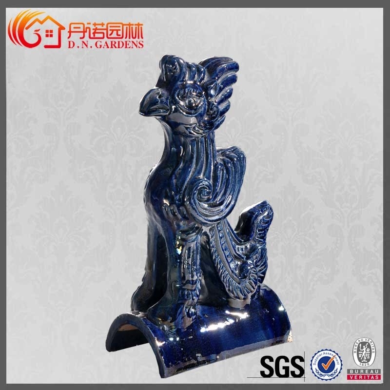 Pegasus Chinese Roof Tile Figures Kylin Old Asian Style Ceramic Chinese Figurine
