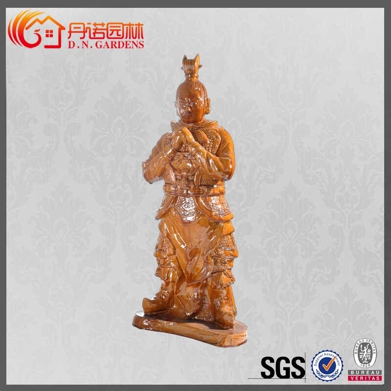 Vivid Antique Chinese Roof Ornaments Glazed Buddhism Ceramic Chinese Figurine
