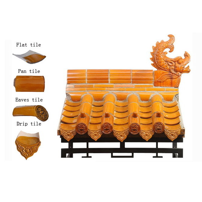 Double Storey Glazed Roof Tile Hexagonal Gazebo Pavilion For Park And Landscape