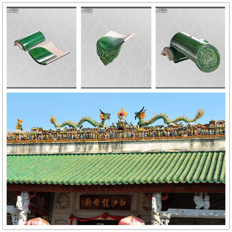 Temple Hand Made Clay Tiles Asian Antique Building Materials Roof Tiles