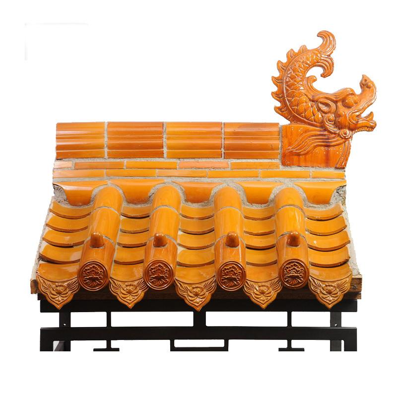 Traditional Hand Made Clay Roof Tiles Shingles Chinese Buddhist Ceramic
