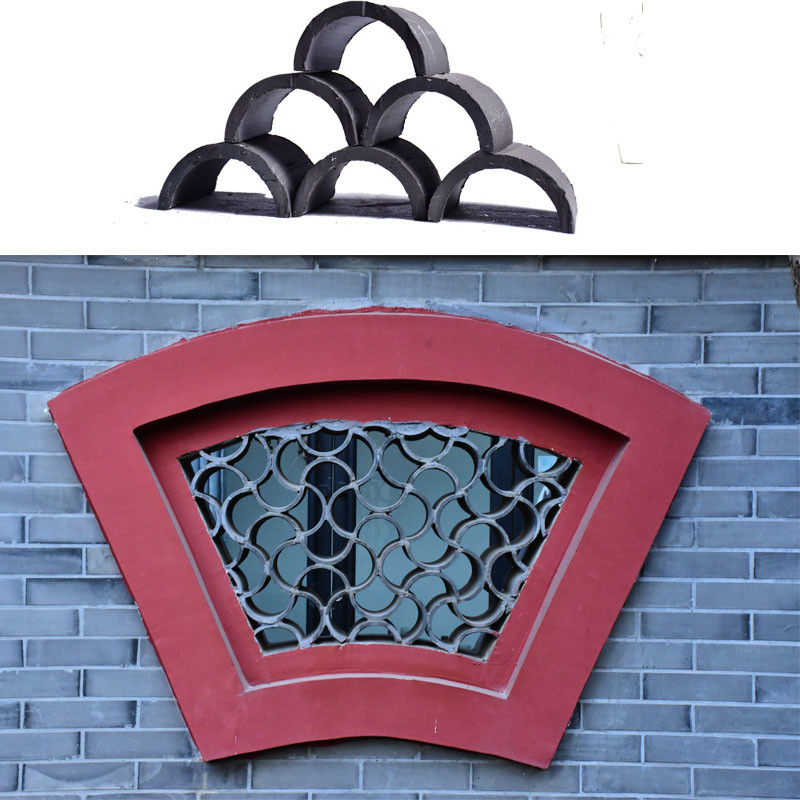 Clay Decorative Window Tiles Grey Color For Outdoor Wall Decoration