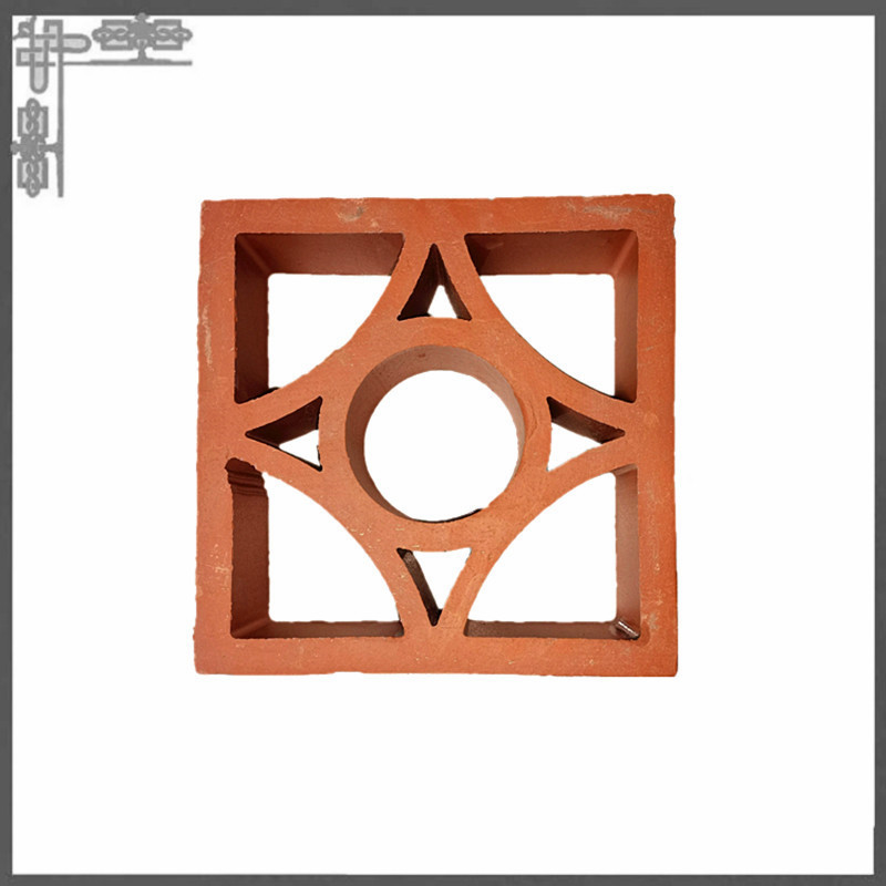 Beautiful Customized Perforated Terracotta Red Brick Wall Ventilation Breeze Block For Hotel