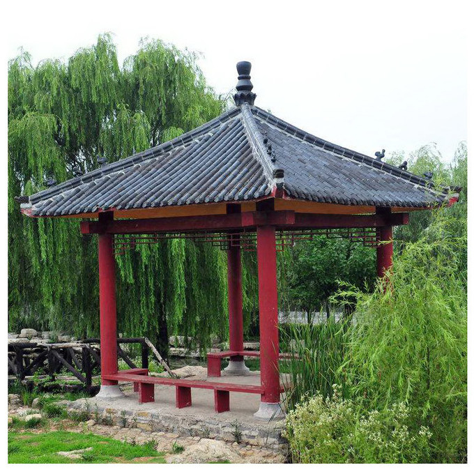 Custom Chinese Garden Antique Design Solid Leisure Pavilion WaterProof