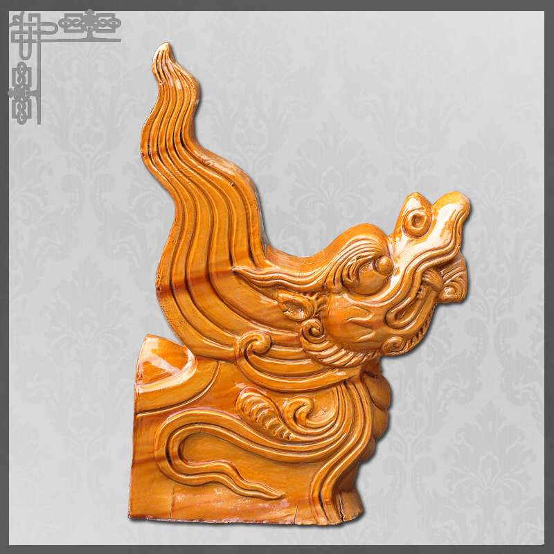 Legendary Animal Chinese Roof Ornaments Glossy Roof Tile Figures