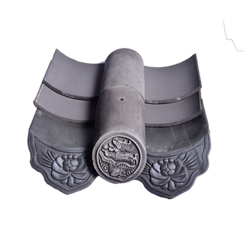Snow Resistant Concrete Roof Tiles Porcelain Clay Traditional Chinese Roof Tiles
