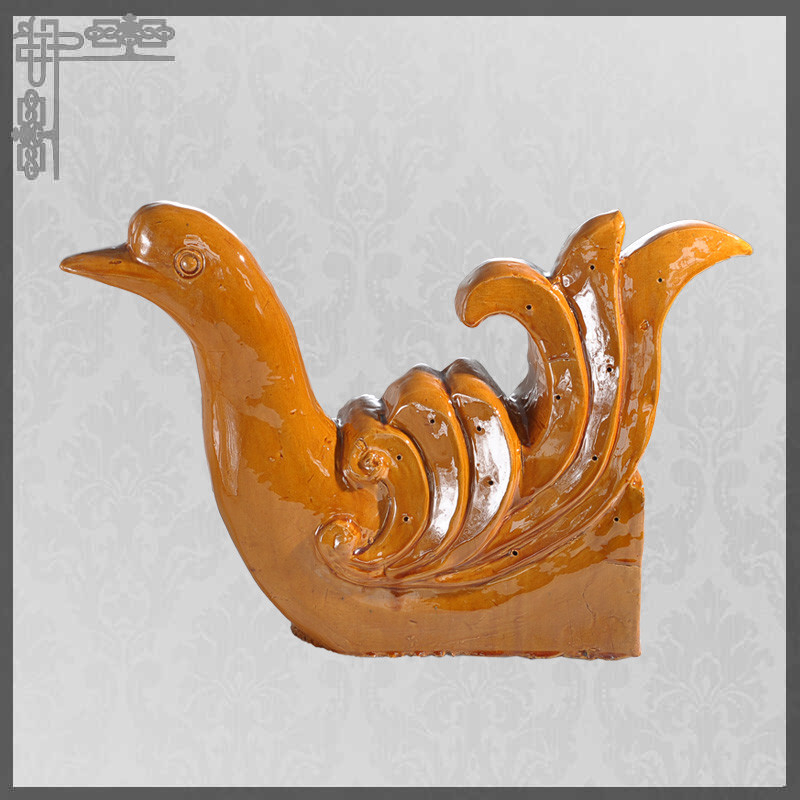 Ceramic Roof Ridge Ornaments Glazed Handmade Art For Chinese Temple