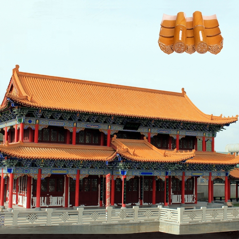 Temple Pavilion Villa Style Chinese Glazed Roof Tile 1985N  no peeling