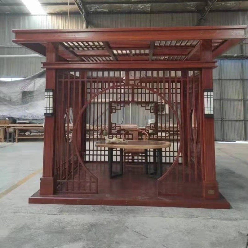 Waterproof Chinese Style Outdoor Garden Pavilion Composite Wood Wpc