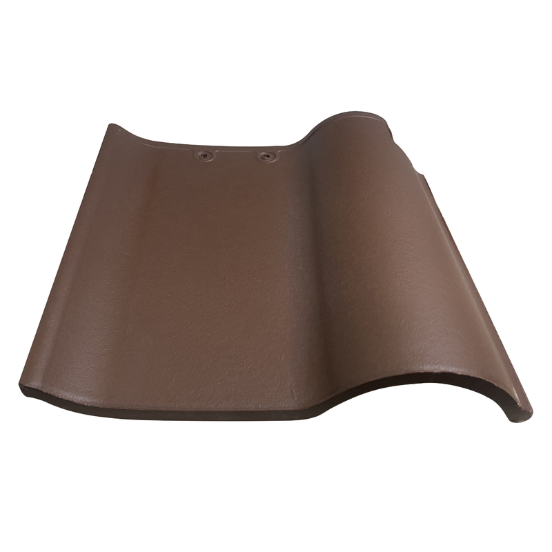Chocolate Color Spanish Ceramic Villa Hotel Roof Clay Tiles Size 220*220mm