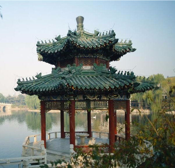 Outdoor Anti Corrosive Wooden Garden Pavilion With 10 - 18 Seats