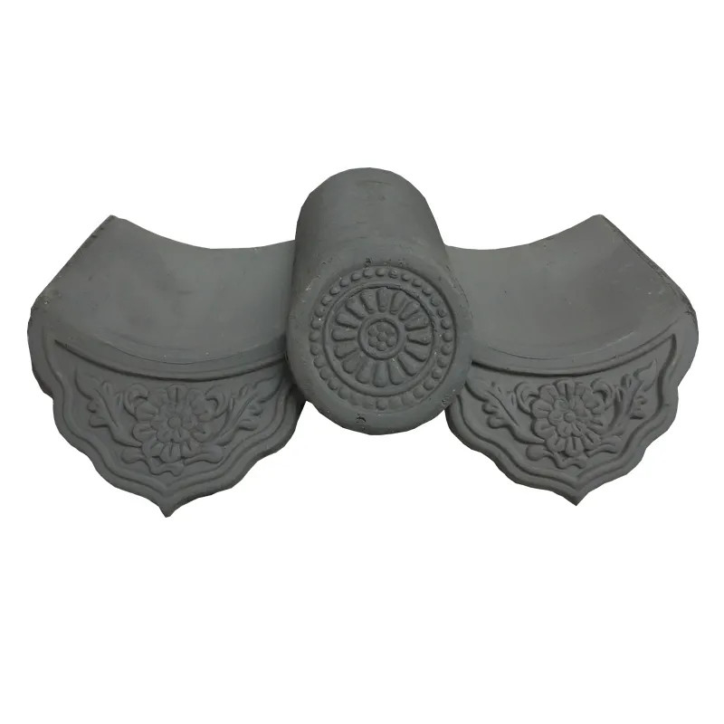 Heatproof Chinese Clay Roof Tiles Natural Grey Color