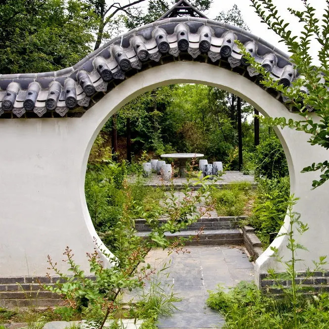 Beautiful Roof Design Garden China Clay Tiles For Moon Gate