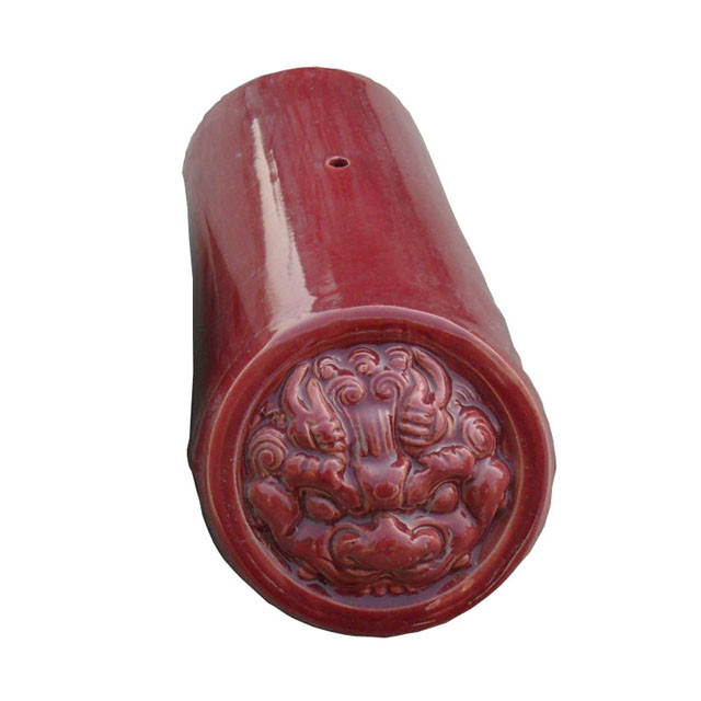Chinese Architectural Antique Glazed Clay Roof Tiles Ceramic Material Handcraft