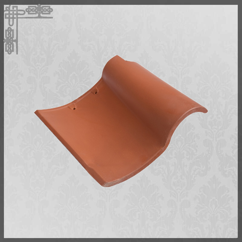 Villa Roofing Material 10mm Spanish Clay Roof Tiles Red Terracotta