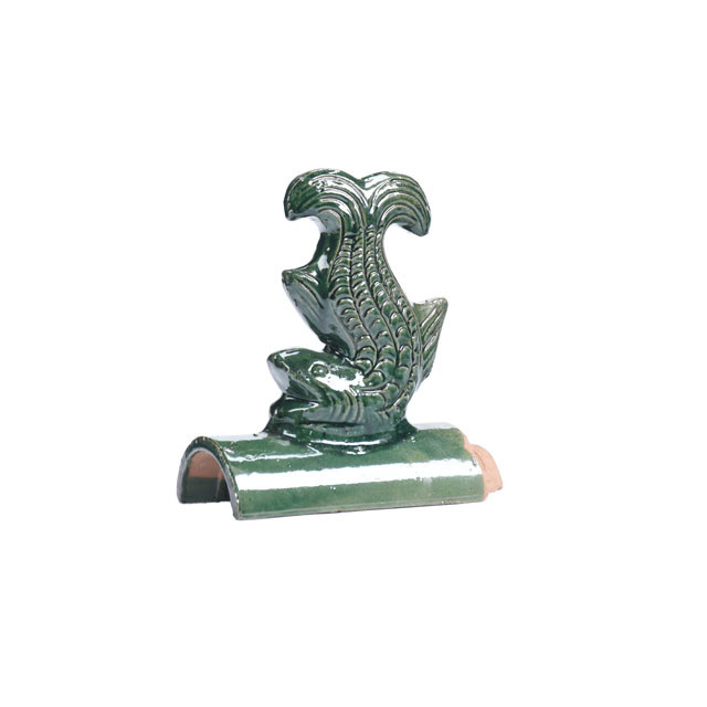 Glazed Surface Antique Chinese Roof Tile Figures Decoration