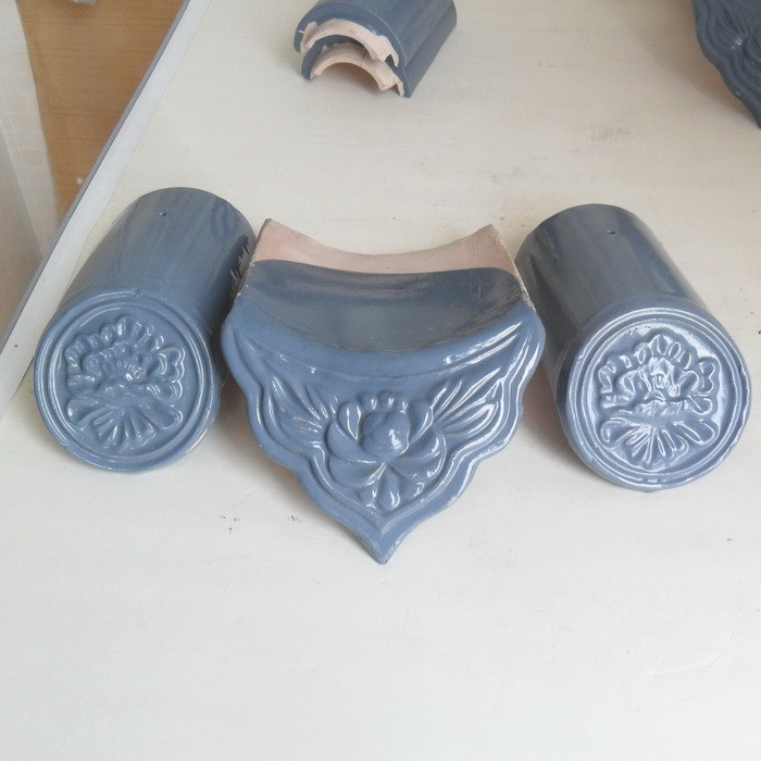 Long Life Gazebo Glazed Clay Tiles Traditional Chinese Style Blue