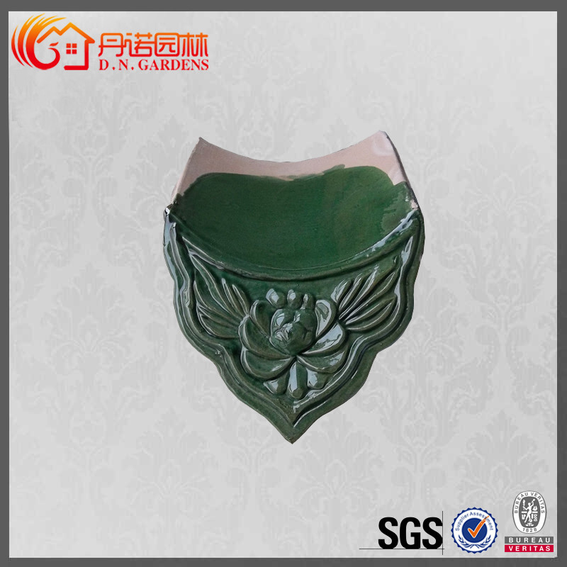 Decoration Celadon Chinese Temple Roof Tiles Soundproof