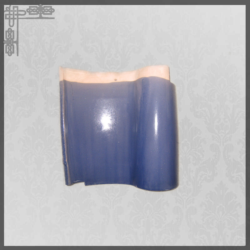 Building Materials Spanish S Clay Roof Tile 215*220mm Size Blue Color  In Terracotta Material
