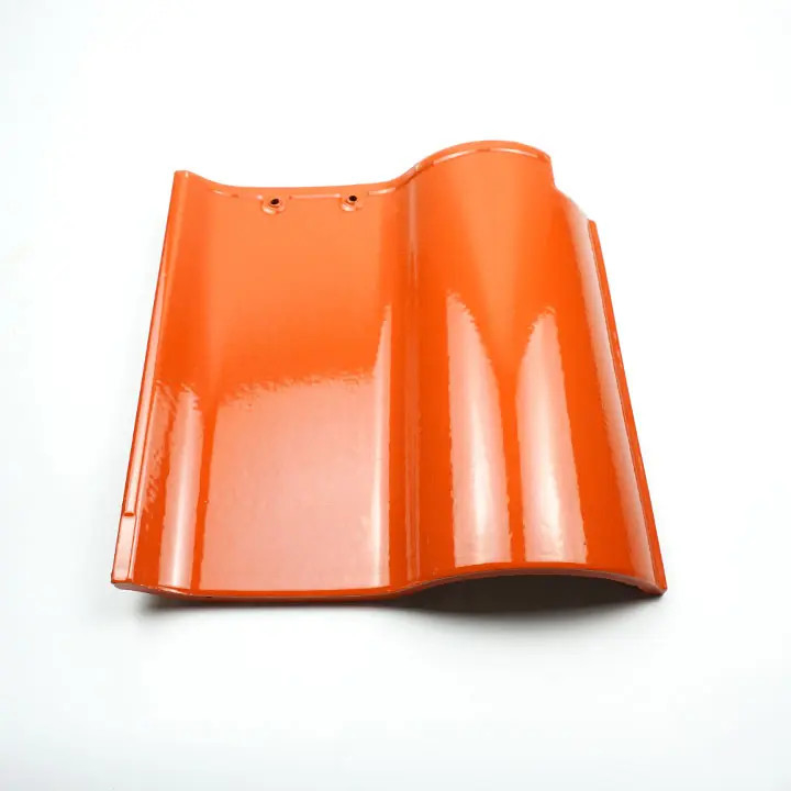 Classical Spanish Roof Tiles Customized Color Glazed French Waterproof Natural Clay Material