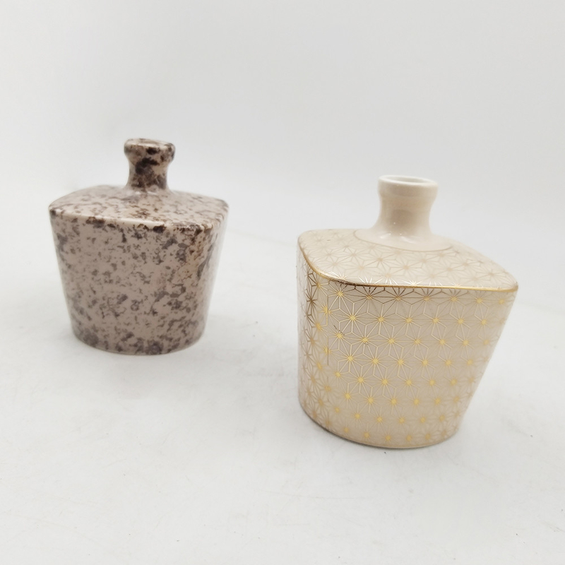 Minimalist Geometric Ceramic Vase Gift Set Trapezoidal And Square Designs Matte White Home Decorative Items