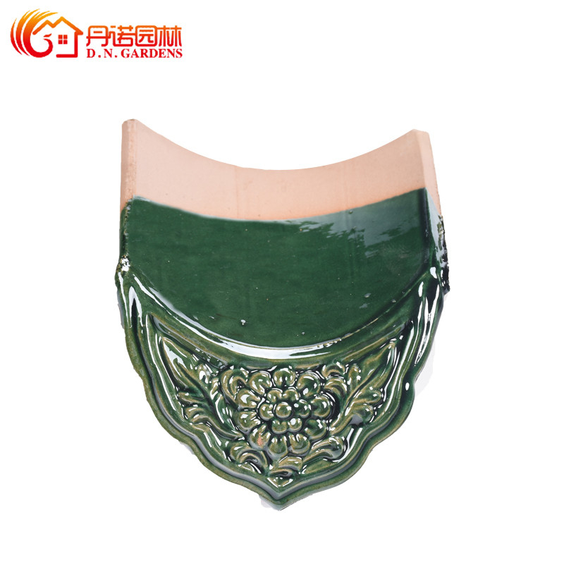 Chinese Antique Style Glazed Drip Roof Tiles For Garden Pavilion And Modern Buildings In Terracotta