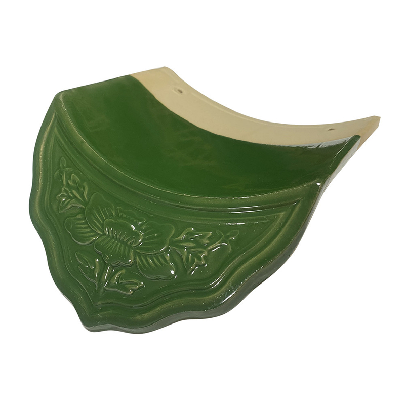Chinese Antique Style Terracotta Glazed Roof Tiles For Garden Pavilion And Modern Buildings