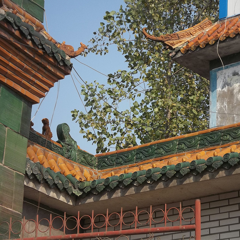 Chinese Antique Style Glazed Drip Roof Tiles For Garden Pavilion And Modern Buildings In Terracotta