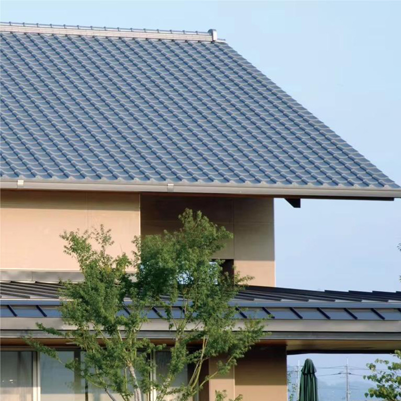 Durable And Classic Japanese Style Roof Shingle Ceramic Roof Tiles 310*310mm Waterproof Heat-Resisting