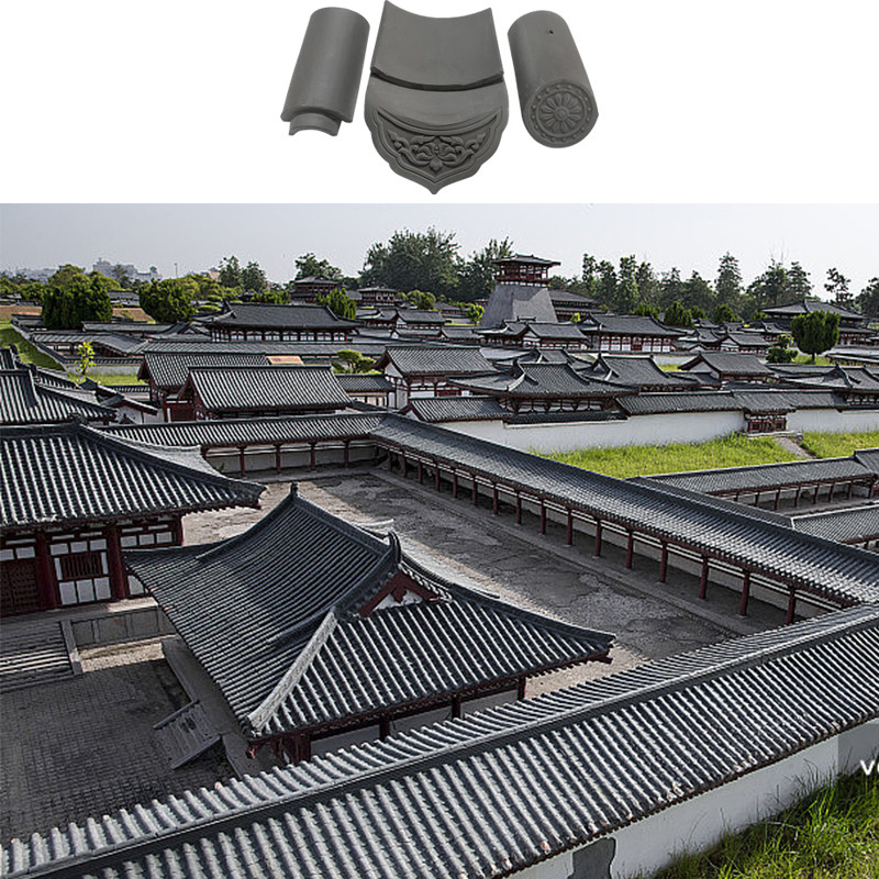 Chinese Grey Clay Roof Tile Durable Weather Resistant For Traditional Roofs Modern Roofing Design