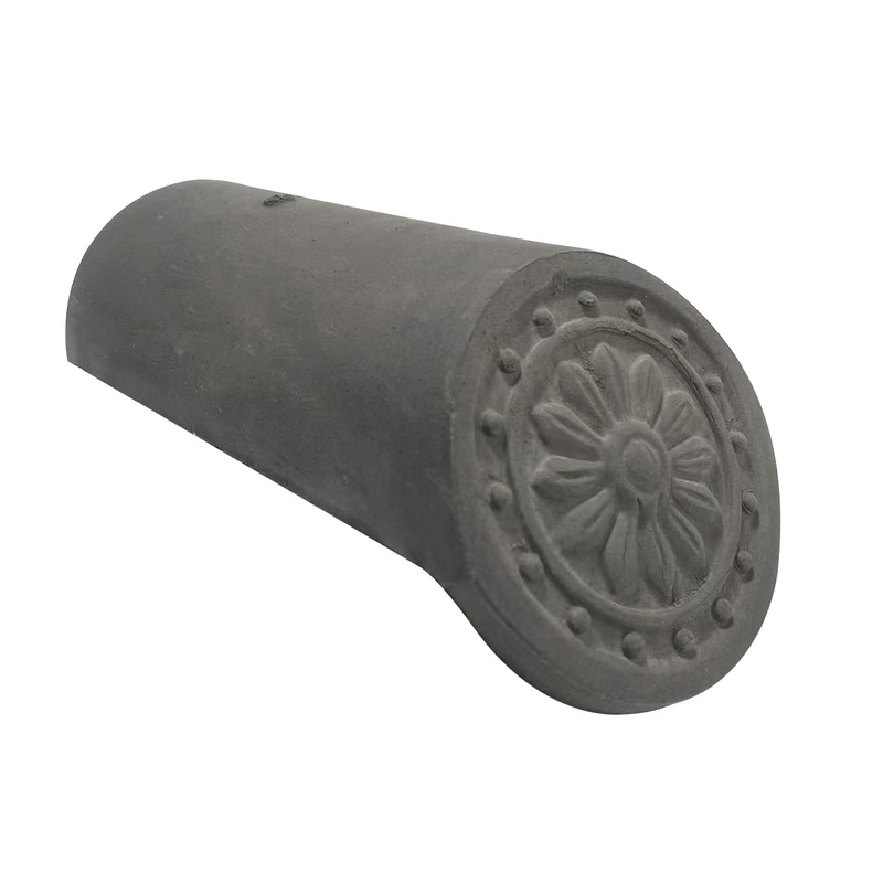 Matte Chinese Antique Temple Tile Grey Clay Roof Tile High Strength UV Resistant For Heritage Buildings