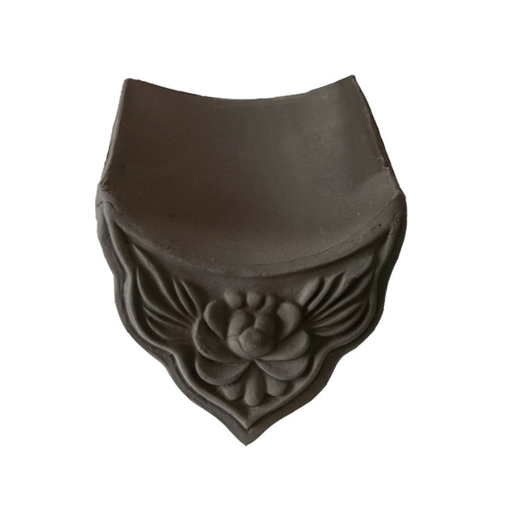 Unglazed Buddhist Temple Chinese Grey Clay Roof Tile Eco Friendly Long Lasting For Classic Architecture