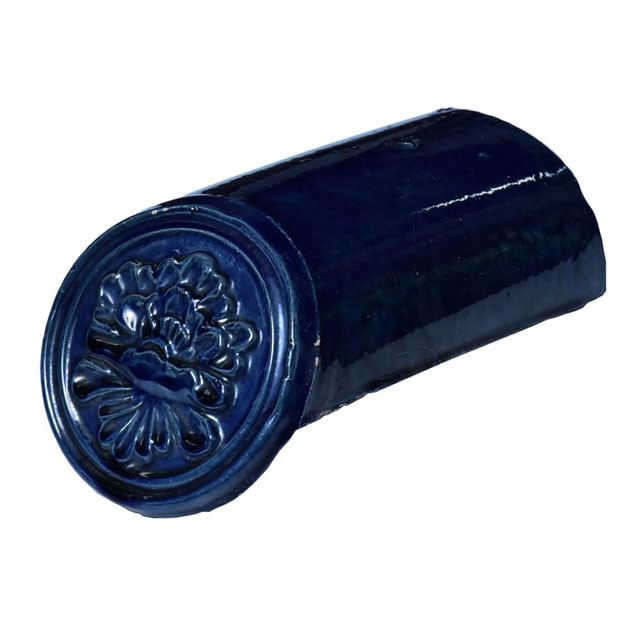 Chinese Glazed Roof Tile Glossy Blue High Durability For Traditional And Modern Homes Construction Material