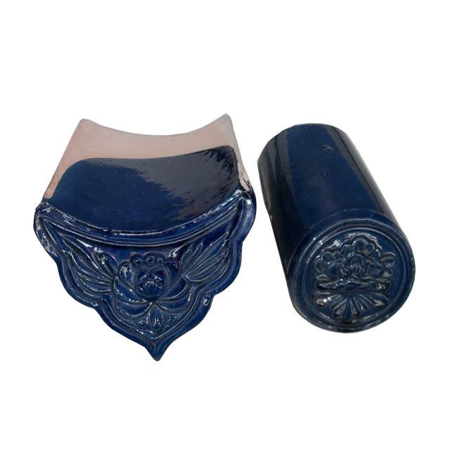 Chinese Glazed Roof Tile Glossy Blue High Durability For Traditional And Modern Homes Construction Material