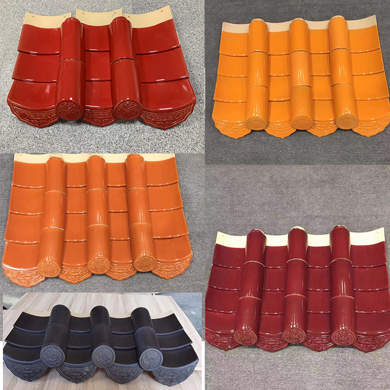Ceramic Chinese Roof Decoration Glazed Tiles For Chinese Restaurant Arch Gate