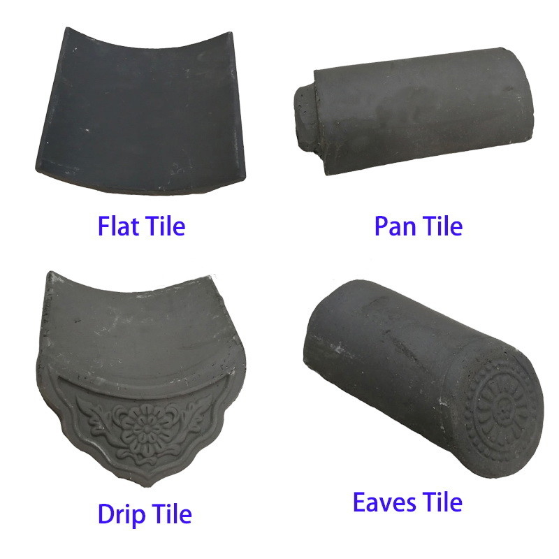 Antique Chinese Terracotta Roof Tiles Traditional Asian Style Clay Roofing Material For Hotels Villas