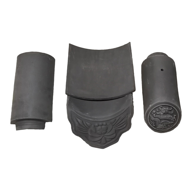 Antique Chinese Terracotta Roof Tiles Traditional Asian Style Clay Roofing Material For Hotels Villas